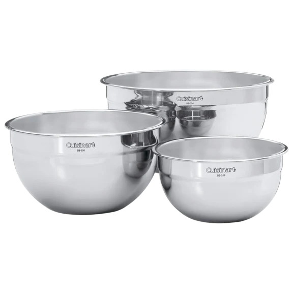 Cuisinart® 3-Piece Stainless Steel Mixing Bowl Set