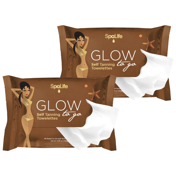 60-Pack SpaLife 30 Count "Glow to Go" Tanning Wipes