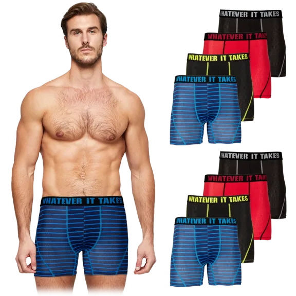 8-Pack: TKO Active "Whatever It Takes" Mesh Boxer Briefs
