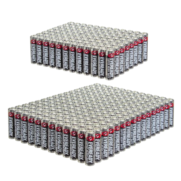 96 or 192-Pack: Eveready AA Super Heavy Duty Batteries