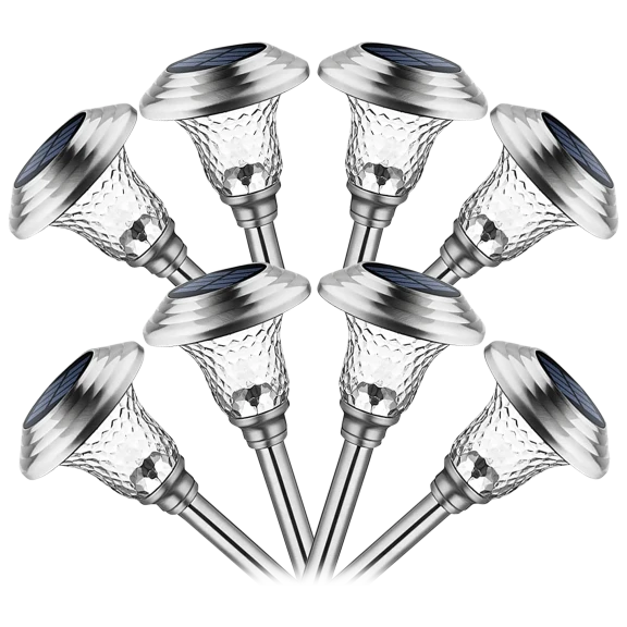 8-Pack: Outdoor Solar Garden Pathway Lights