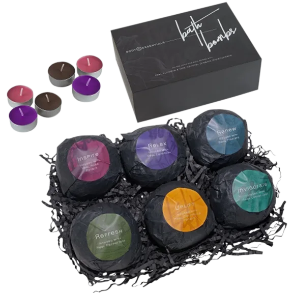 Pure Daily Care Body Essentials Bath Bombs & Candle Set