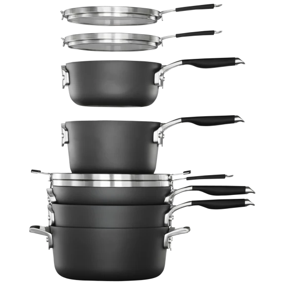 Calphalon Premier Space Saving Hard Anodized Nonstick 10-Piece Cookware Set