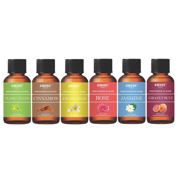 Amore 6-Piece Aromatherapy Therapeutic Grade Essential Oils Gift Set