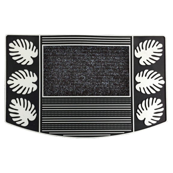 J&V Textiles Durable Rubber 18" x 28" Indoor/Outdoor Door Mat