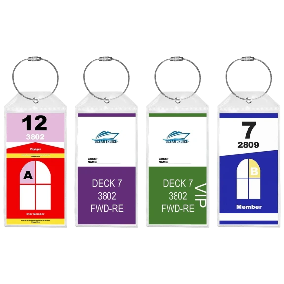 Ciana Cruise Luggage Tag Holder with Zip Seal & Steel Loops