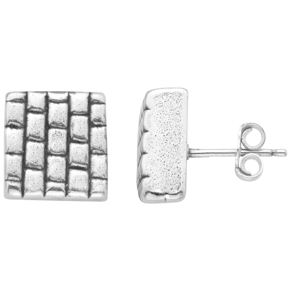 A&M .925 Sterling Silver Square Studs