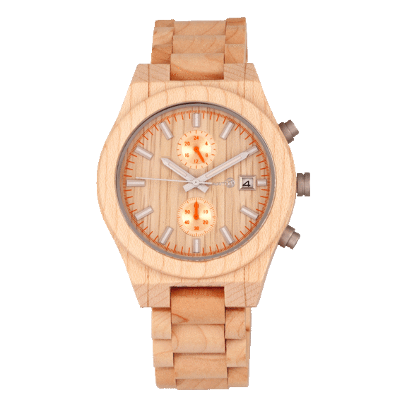 Earth Wood Castillo Bracelet Watch with Date
