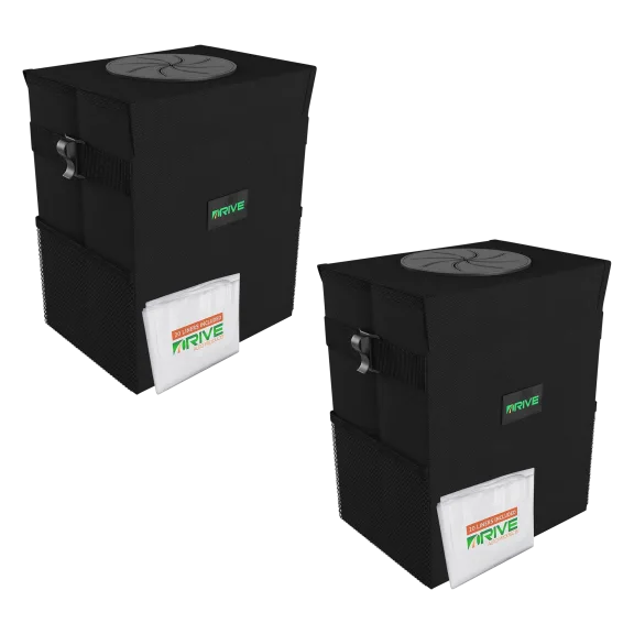 2-Pack: Drive Auto Collapsible Car Trash Can + 40 Bags