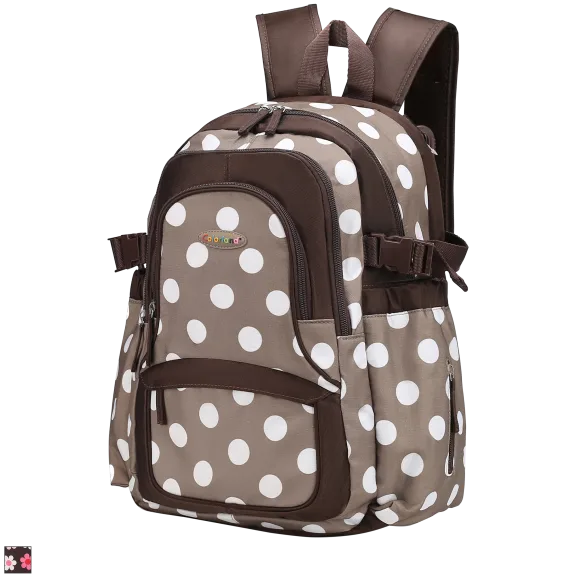 MKF Collection Colorland Printed Colorblock Backpack with Multi-Pockets