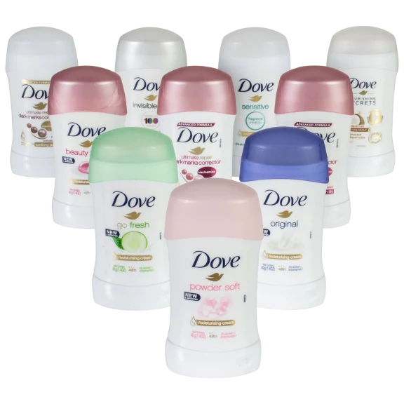10-Pack: Dove Antiperspirant Deodorant Roll On Stick Mix