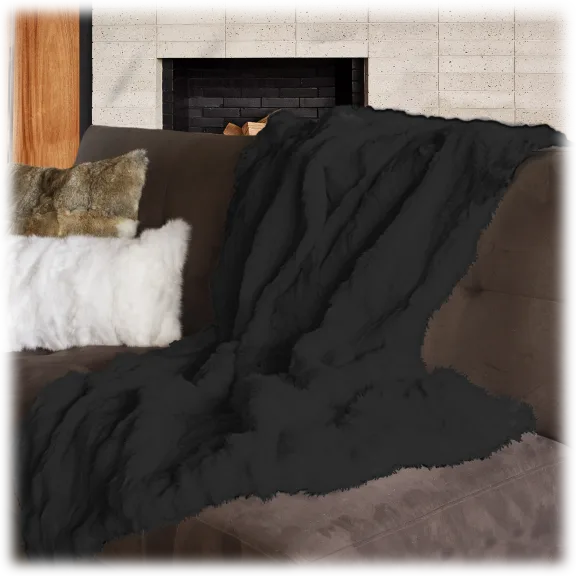 LUXE Faux Fur Throws 50" X 60"