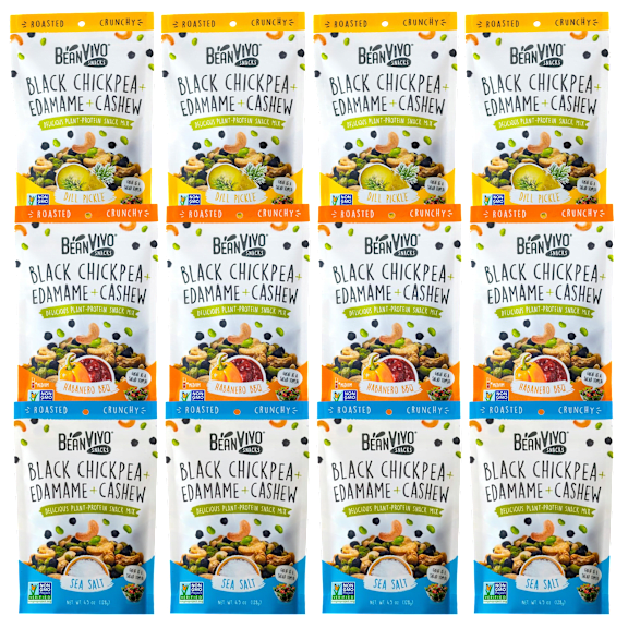 12-Pack: BeanVIVO Snack Mix (Sea Salt, Dill Pickle & Habanero BBQ)