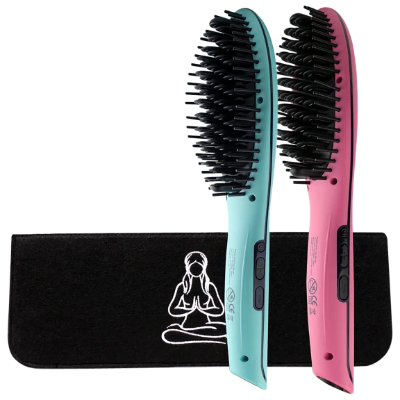Ionic Balancing Brush + Heat Resistant Flat Iron Station Mat