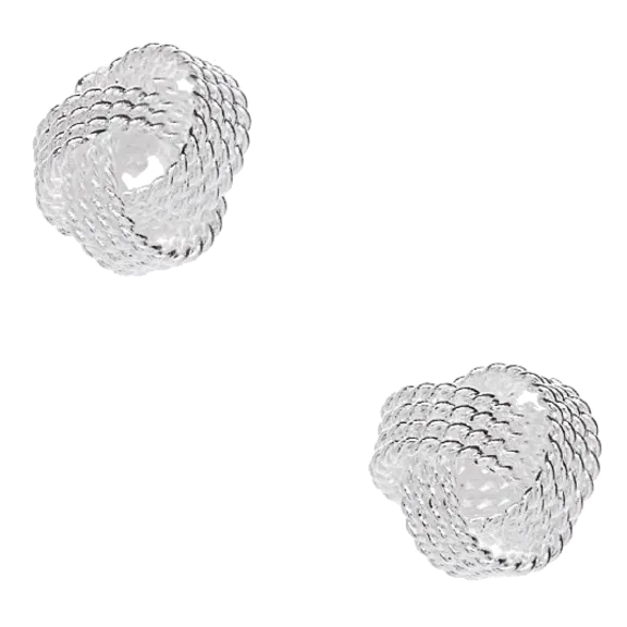 Hollywood Sensation's Avril Twist Knot .925 Sterling Silver Plated Earrings