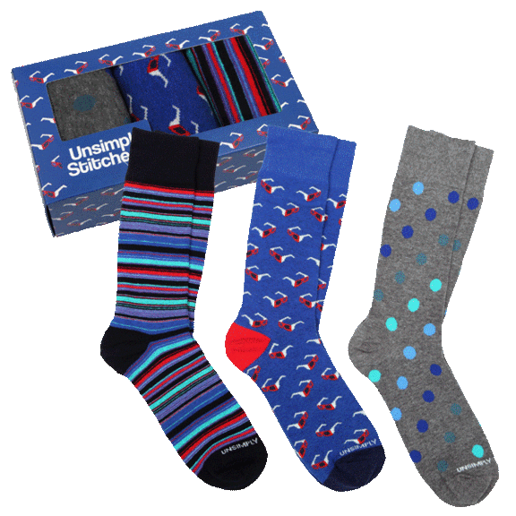 3-Pack: Unsimply Stitched Men's Dress Socks