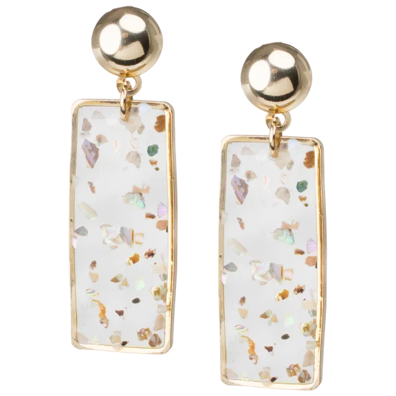 Rectangle Resin Drop Earrings