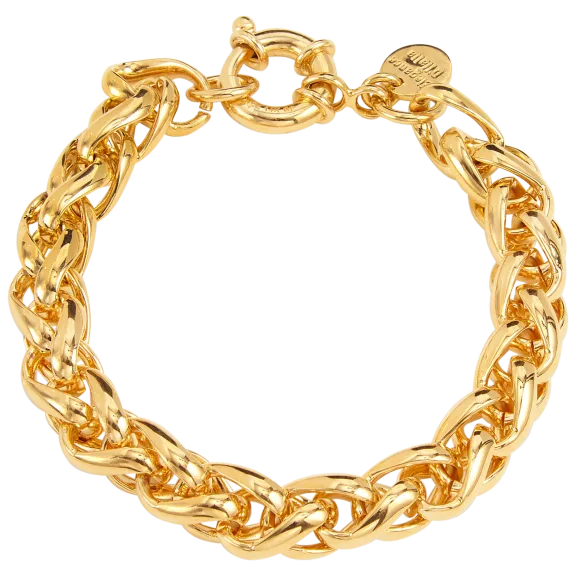 Savvy Cie Italian Large Wheat Chain Bracelet