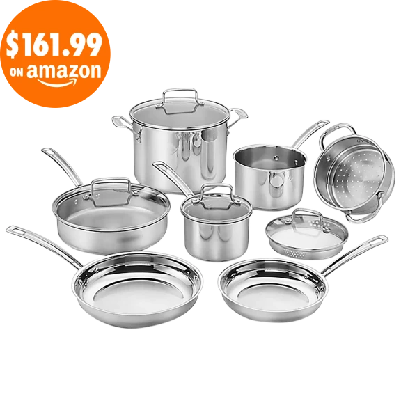 Cuisinart 11-Piece Chef's Classic Pro Stainless Cookware