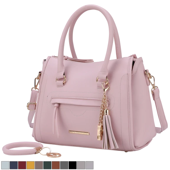 MKF Collection Valeria Satchel With Keyring By Mia K