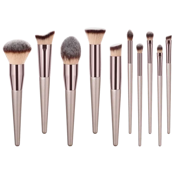 10-Piece Miley Cosmetics Glow Makeup Brushes