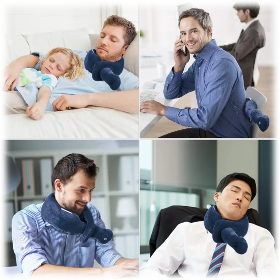 Sharper Image Vibrating Neck Massaging Travel Pillow