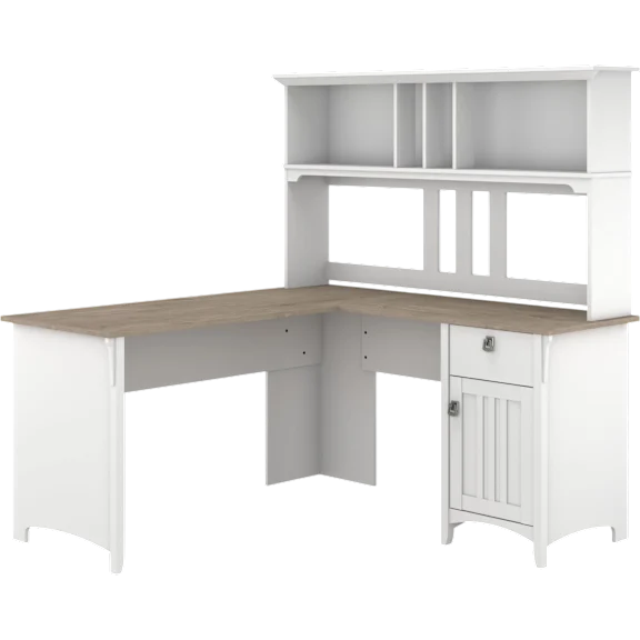 Salinas 60W L Shaped Desk with Hutch