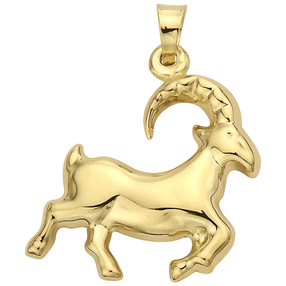 Pori Jewelers 14K Yellow Gold Capricorn Sign Pendant