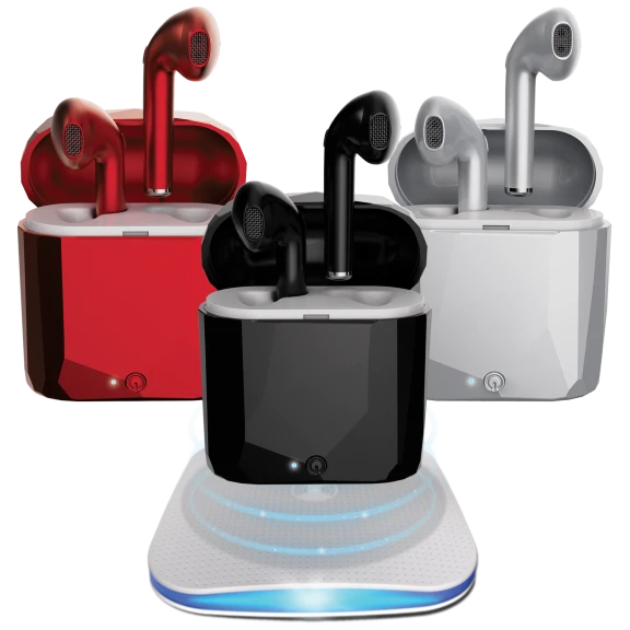 GenTek Airbuds True Wireless Charging Earbuds + Qi Charger Bundle