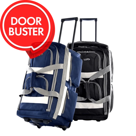 Olympia USA 8-Pocket 22" Rolling Duffel Bag