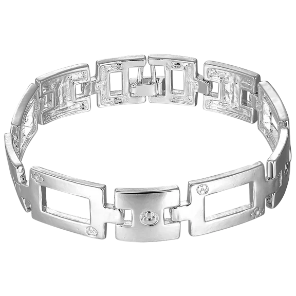 Hollywood Sensation Silver Plated Chain Bracelet
