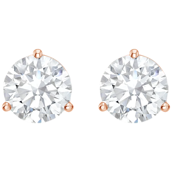The Three-Prong Round Lab-Grown Diamond Stud Earrings