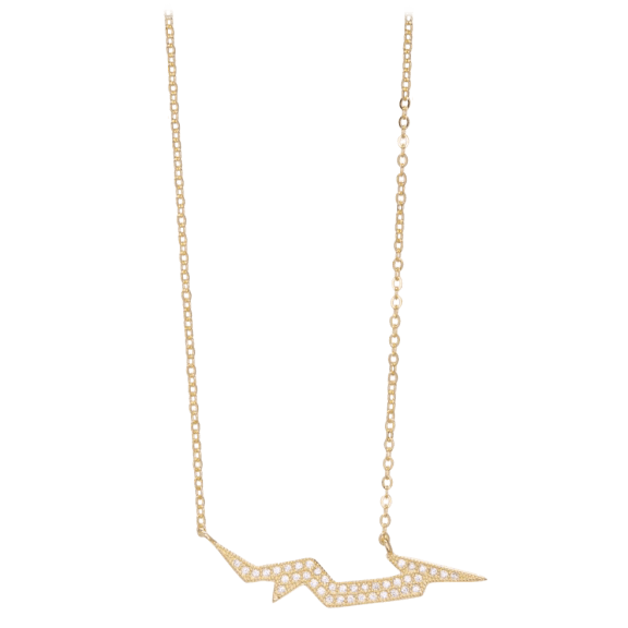 Olivia Soho Sterling Silver Gold Plated Thunder Necklace