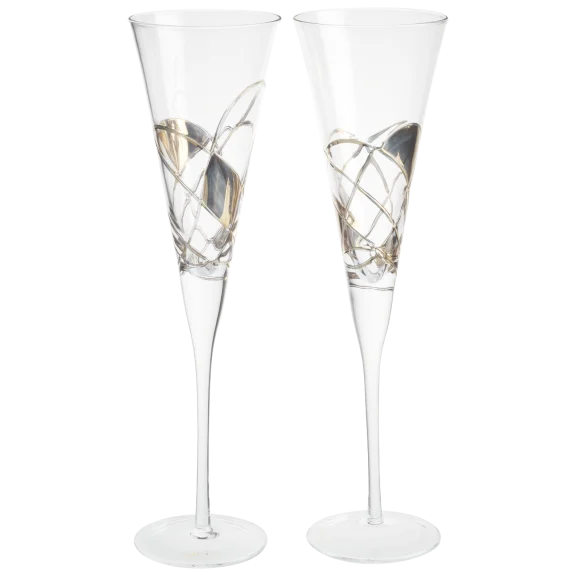 Antoni Barcelona Single Champagne Flute (Gold Line)