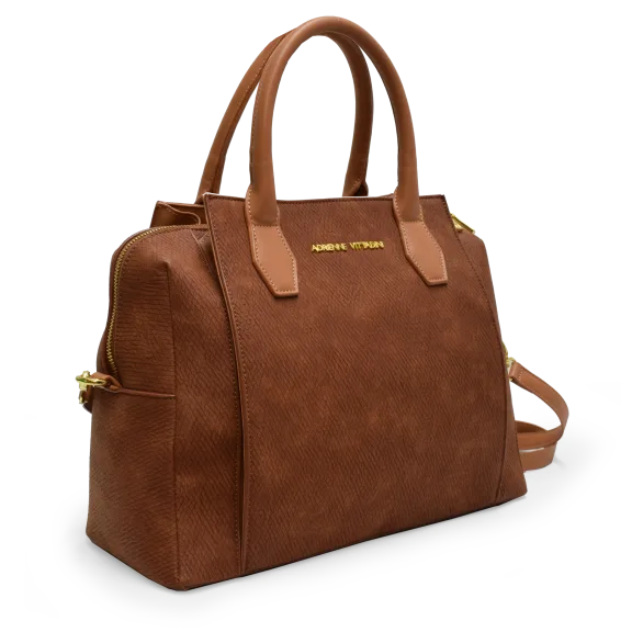 Adrienne Vittadini Carlise Collection Suede Satchel