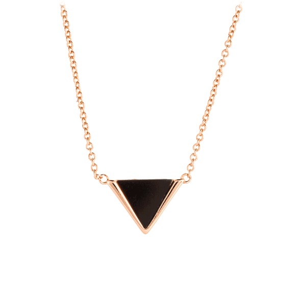 Sole du Soleil Lupine 18k Gold Plated Minimalist Triangle Necklace