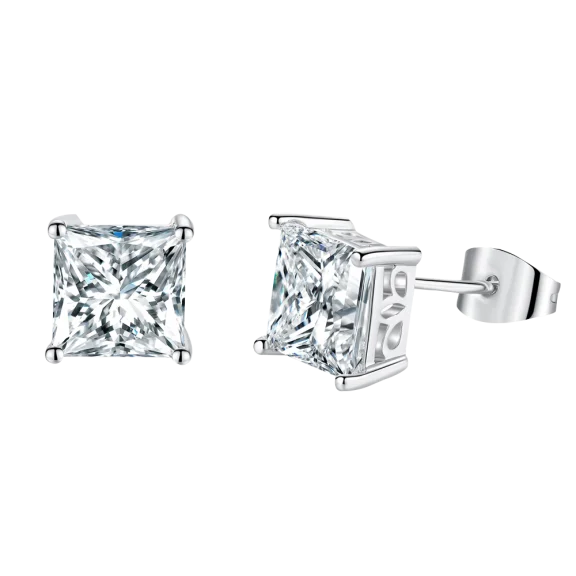 Hollywood Sensation Kate Princess Cut Crystal Earrings