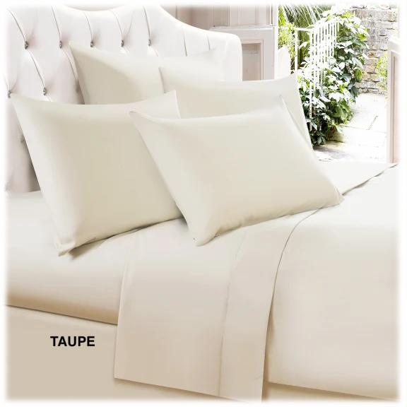 2-Pack: Cotton Touch Microfiber Sheet Sets in Taupe