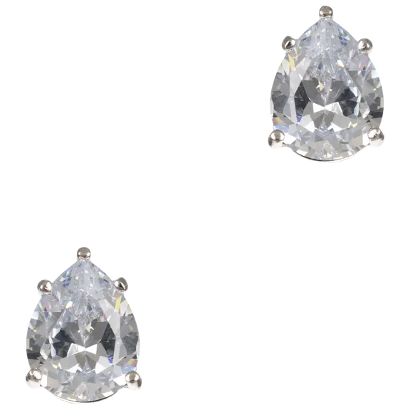 Kenneth Jay Lane 4 CT TW CZ Pear Stud Post