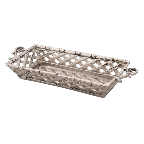 Star Home Designs Lattice Handled Rectangular Tray