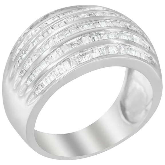 Haus of Brilliance .925 Sterling Silver 1.0 Carat TW Diamond Band Cocktail Ring