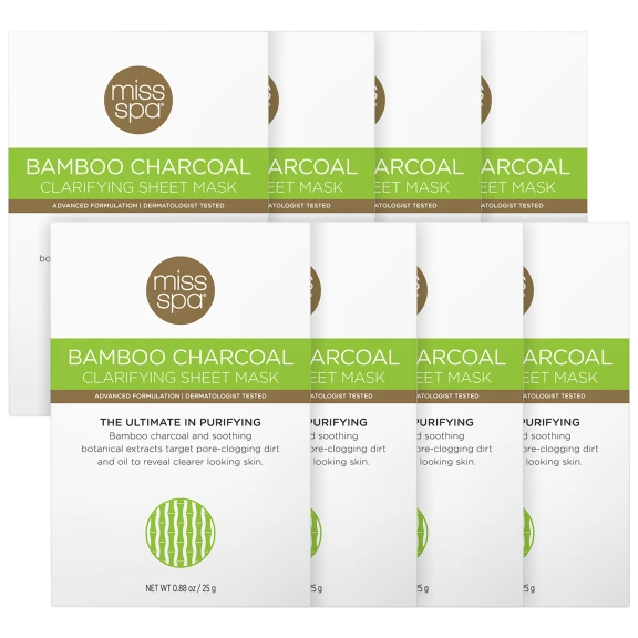 8-Pack: Miss Spa Bamboo Charcoal Detox Mask