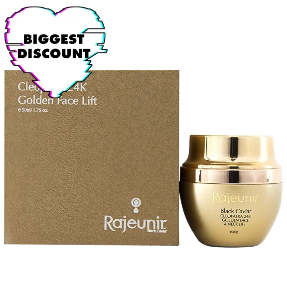 Rajeunir Black Caviar Cleopatra 24K Golden Face & Neck Lift Mask