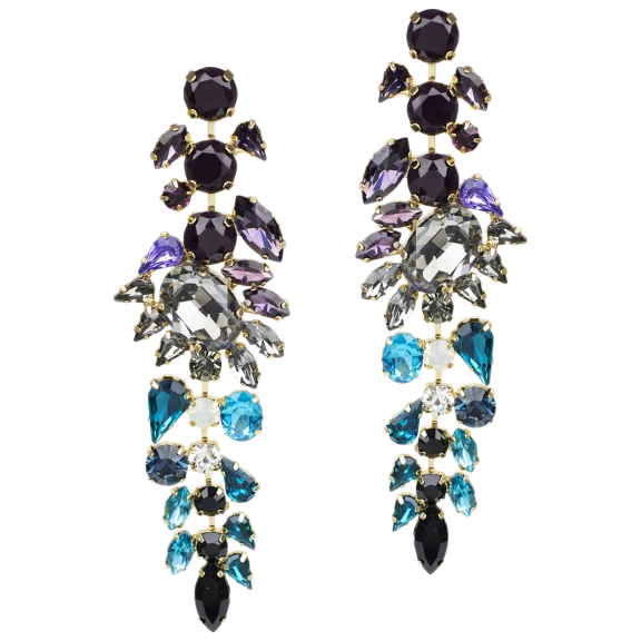 Purple Ombre Statement Earrings