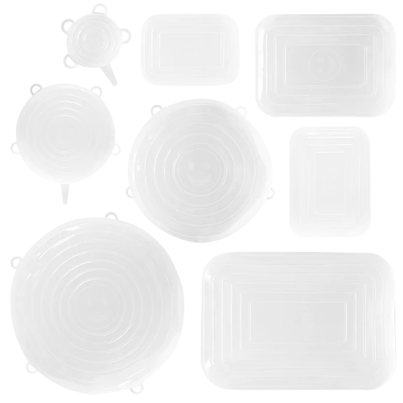 California Home Goods 8-Piece Multi-Shape Reusable Silicone Lids