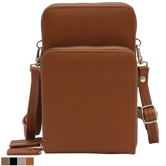 Malibu Skye Crossbody 3 Zipper Wallet Crossbody