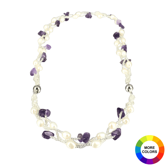 Treasure Island Collection Versatile Gemstone Necklace and Bracelet Set