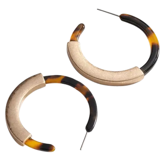 Hollywood Sensation Bohemia Acrylic Circle Hoop Earrings