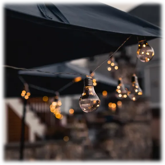 Touch Of Eco Early Edison Solar LED Patio Bulb String Lights