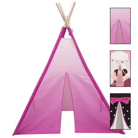 Delta Children Cotton Canvas Teepee with Wooden Poles